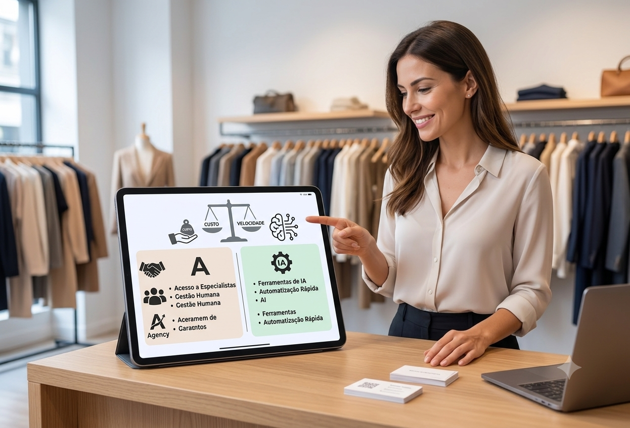 Agência de Marketing ou IA: Qual a Melhor Escolha para Sua Loja?